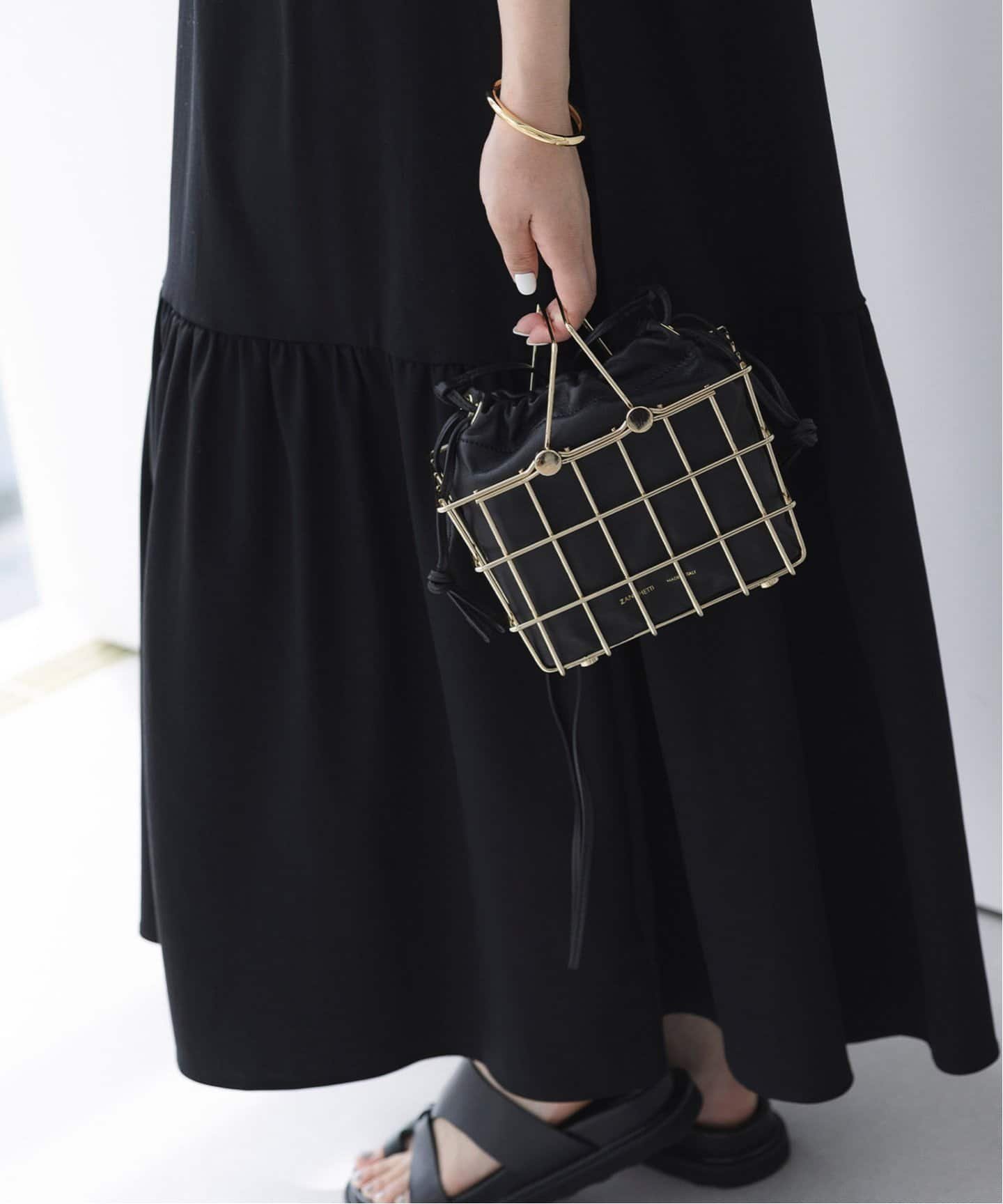 楽天Rakuten FashionJOURNAL STANDARD L'ESSAGE 《予約》【ZANCHETTI / ザンケッティ】MARKET BAG:ショルダーバッグ ジャーナルスタンダード レサージュ バッグ ショルダーバッグ ブラック【送料無料】