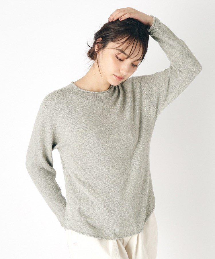 LAURA ASHLEY HOME 【シルクコットン/日本製/ワンマイルウエア】ラウンドネックプルオーバー ローラ アシュレイ トップス ニット グレー ホワイト ブルー グリーン