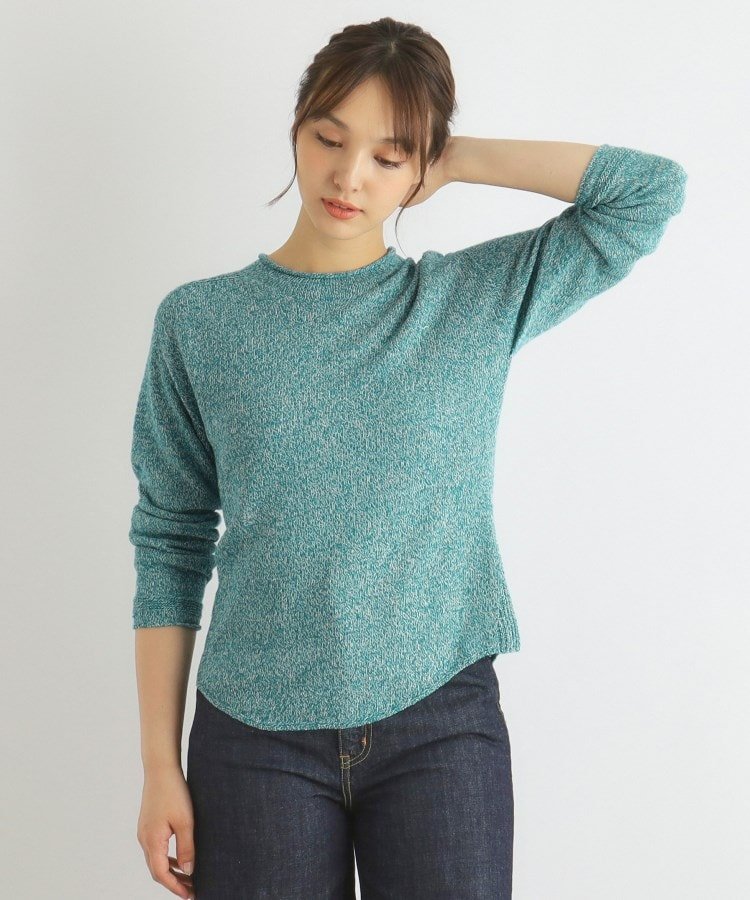LAURA ASHLEY HOME 【シルクコットン/日本製/ワンマイルウエア】ラウンドネックプルオーバー ローラ アシュレイ トップス ニット グレー ホワイト ブルー グリーン