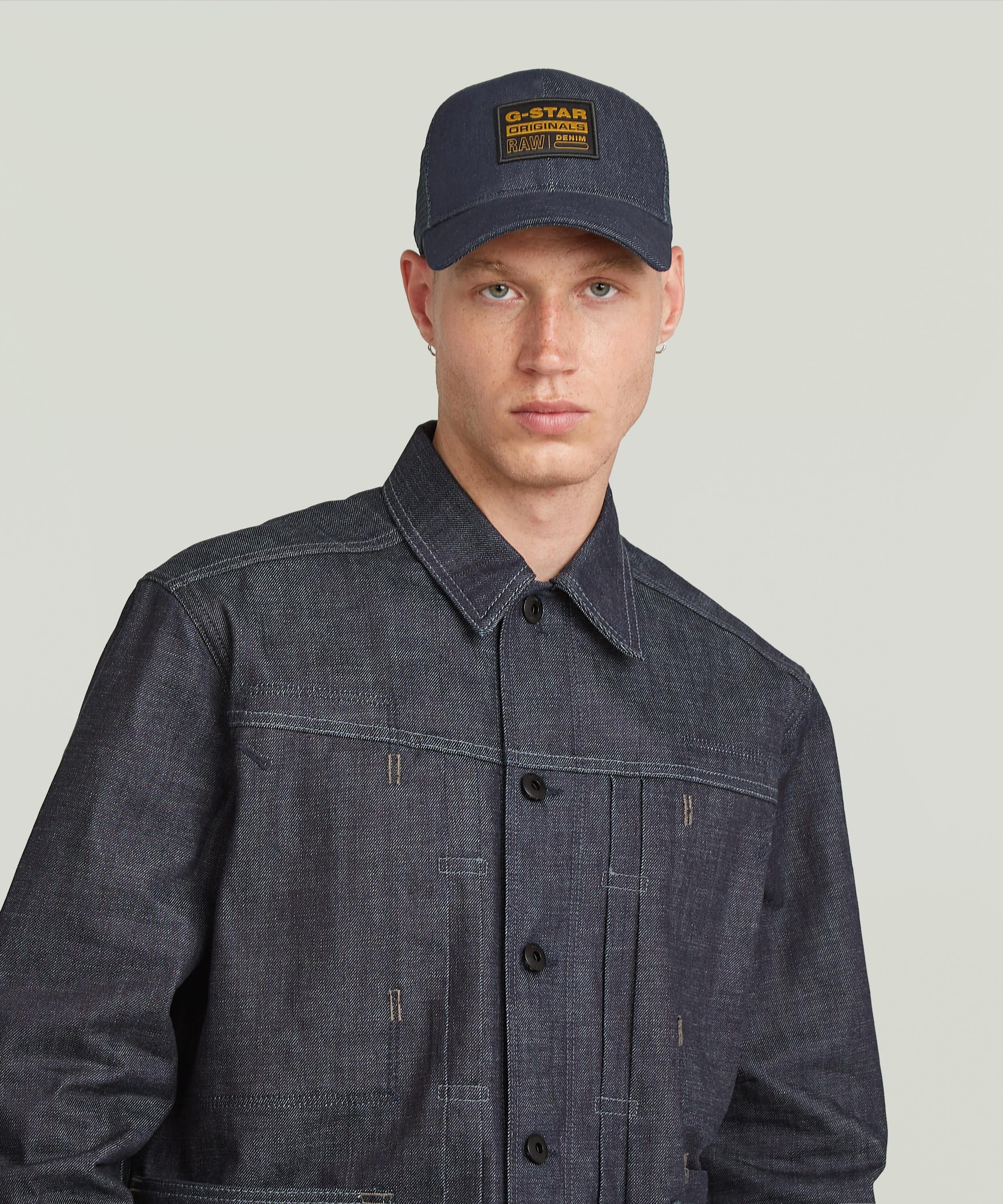 【SALE／40%OFF】G-Star RAW 【公式ショップ】UNISEX BASEBALL TRUCKER CAP/ユニセックスブロンドロゴベースボールメッシュキャップ ジースターロゥ 帽子 キャップ ブルー【送料無料】