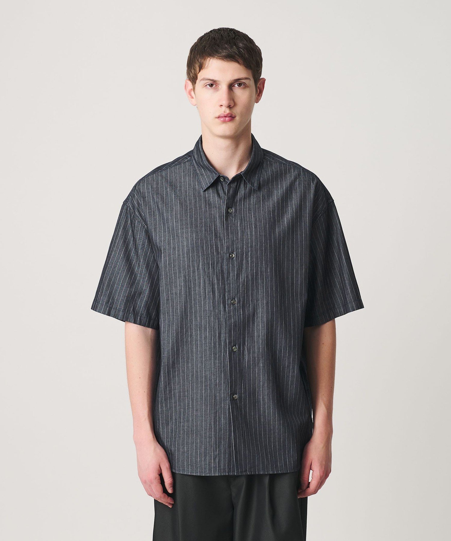 monkey time BEAUTY&YOUTH UNITED ARROWS 4オンス ストライプ デニム シャツ ビューティー＆ユース　ユナイテッドアローズ トップス シャツ・ブラウス ネイビー ブルー【送料無料】