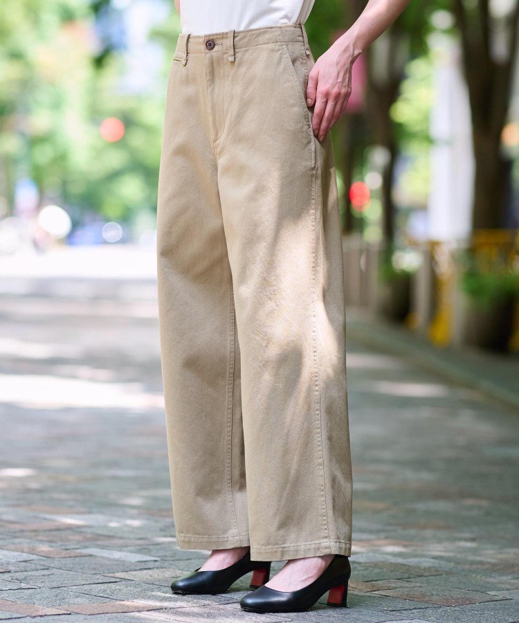 ヴィンテージワイドチノパンツ ドレステリア パンツ その他のパンツ ベージュ