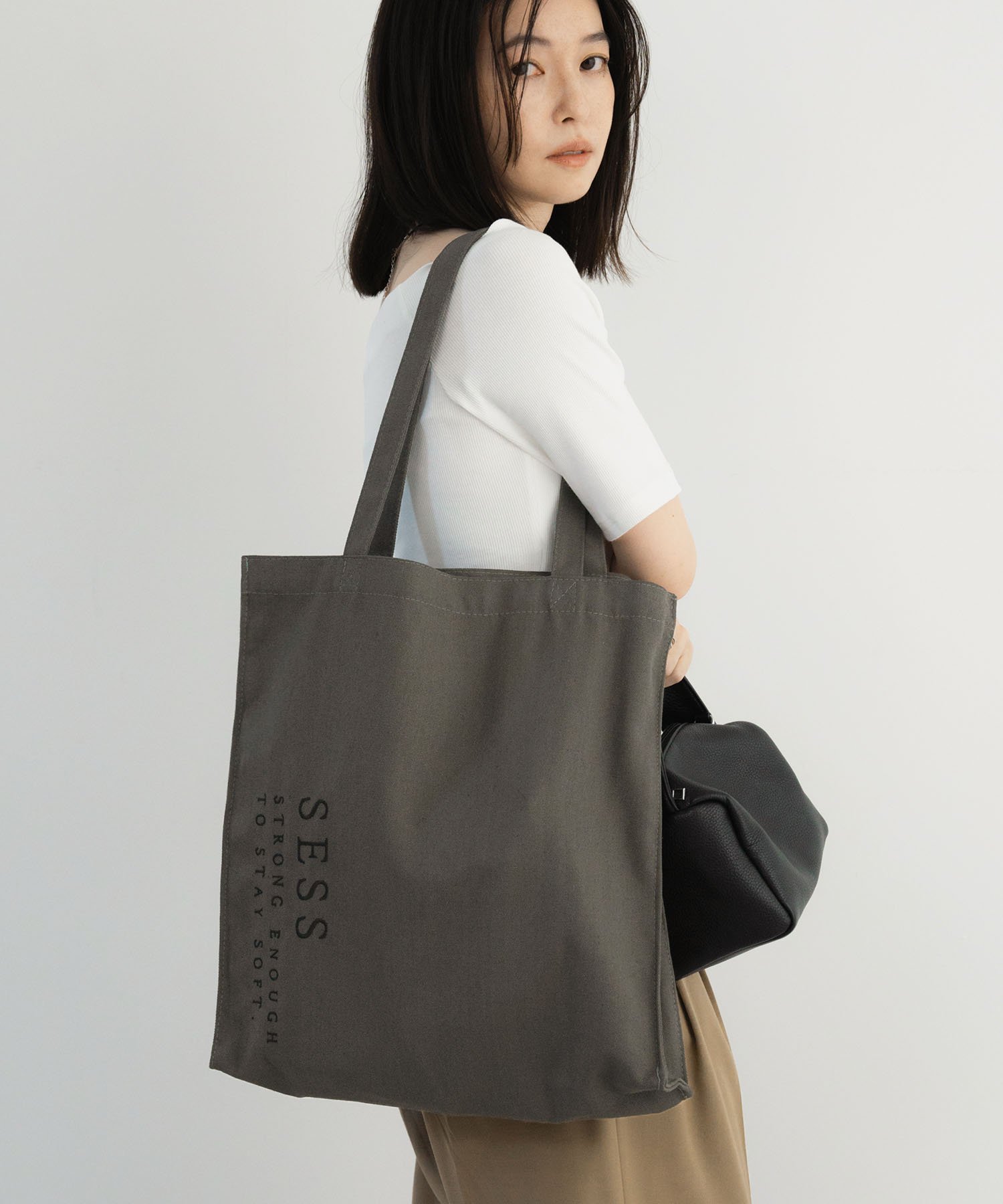Futier Land 刺繍いりトートバッグ フューティアランド バッグ トートバッグ グレー ブラウン【送料無料】