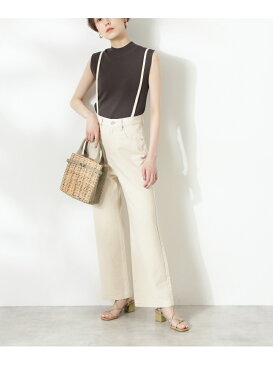 【SALE/60%OFF】N. Natural Beauty Basic サスペンダー付ワイドデニム<S Size Line> エヌ ナチュラルビューティーベーシック* パンツ/ジーンズ パンツその他 ホワイト グレー ネイビー