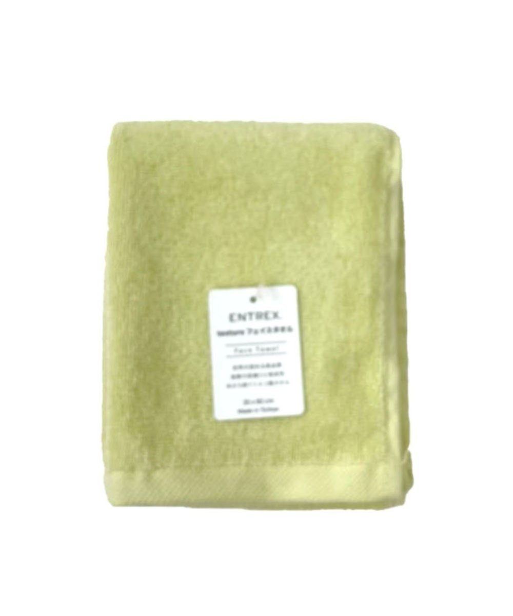 Entrex texture フェイスタオル コットン100% 《ライトオリーブ》 アントレスクエア インテリア・生活..
