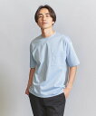 BEAUTY&YOUTH UNITED ARROWS 1ポケット フォルム クルーネック Tシャツ -MADE IN JAPAN- ビューティー＆ユース　ユナイテッドアローズ トップス カットソー・Tシャツ ブルー ホワイト グレー【送料無料】