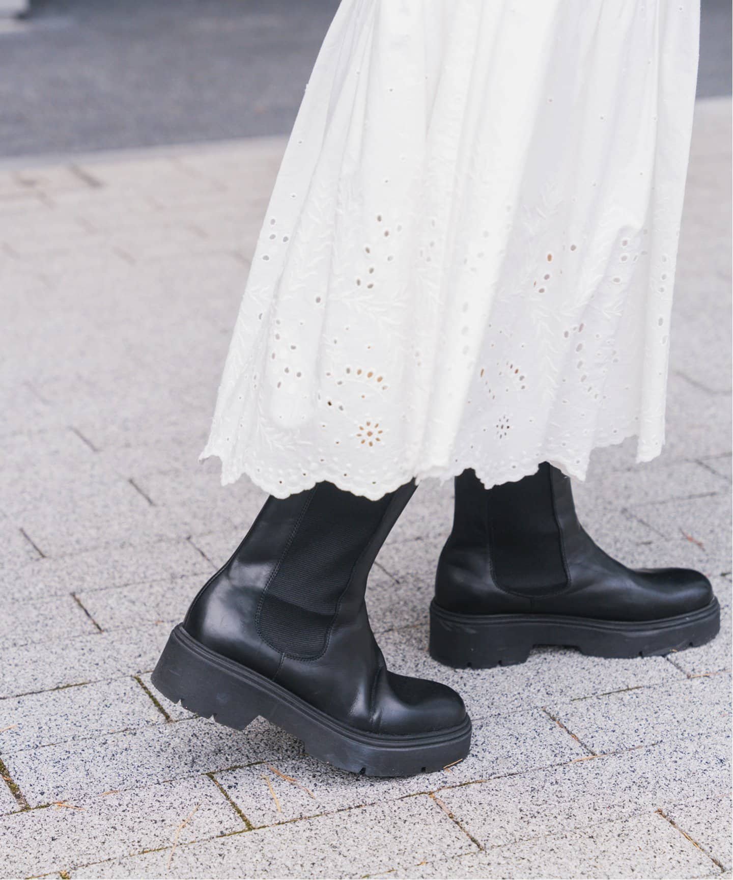 Spick & Span 【CORSO ROMA 9 / コルソローマノーヴェ】スクエアトゥサイドゴア スピックアンドスパン シューズ・靴 ブーツ ブラック【送料無料】のサムネイル