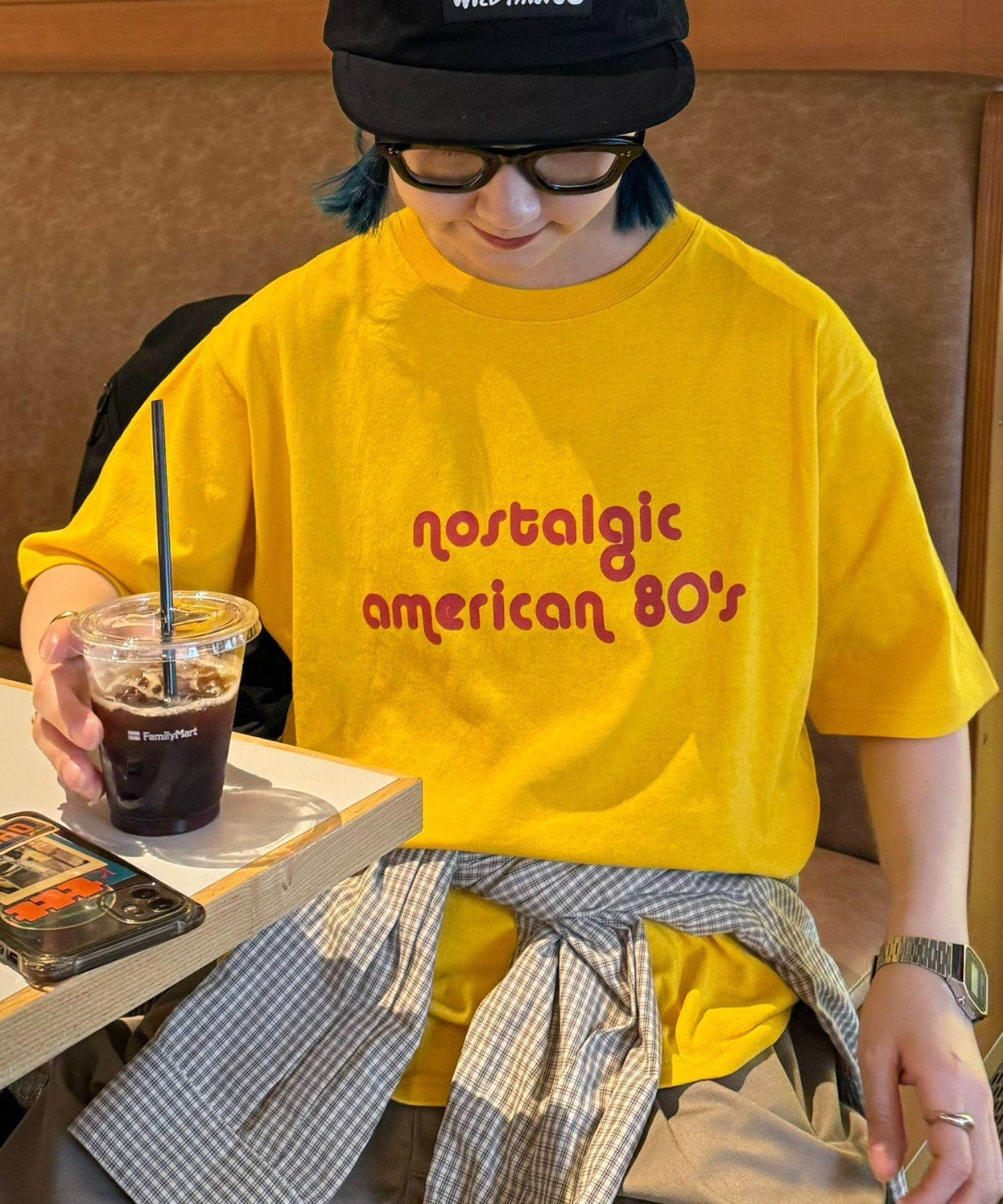 CIAOPANIC TYPY レトロプリント半袖Tee チャオパニックティピー トップス カットソー・Tシャツ イエロー ネイビー グレー