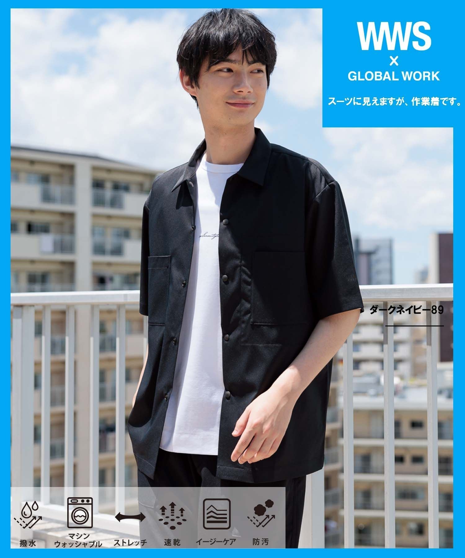 GLOBAL WORK WWS ®/118417 Х ȥåץ ġ֥饦 졼 ۥ磻 ꡼...
