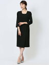 m.f.editorial ウーリッシュ カシュクールワンピース 黒(セットアップ可能) タカキュー スーツ・フォーマル スーツワンピース ブラック【送料無料】