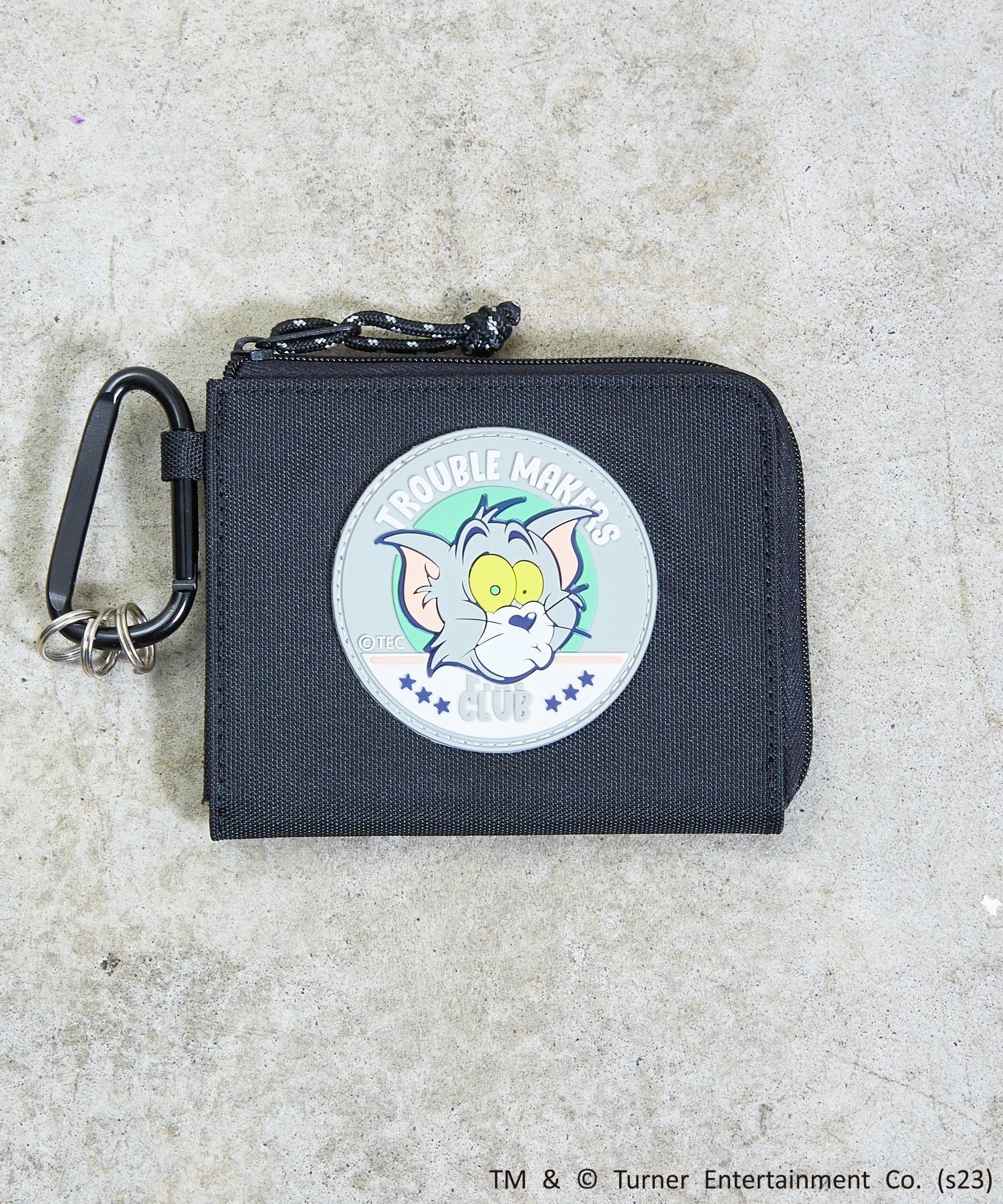 Magine FLAPPER:トムとジェリー アップリケ付ミニウォレット マージン 財布・ポーチ・ケース 財布 ベージュ ブラック【送料無料】