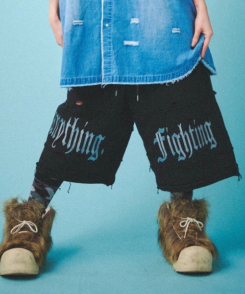 SELECT BRANDS GALFY/ガルフィー 闇に染まりし反戦パンツ(MENS) ジャックローズ パンツ その他のパンツ グレー ブラック ホワイト