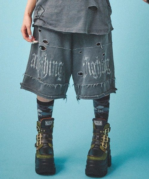 SELECT BRANDS GALFY/ガルフィー 闇に染まりし反戦パンツ(MENS) ジャックローズ パンツ その他のパンツ グレー ブラック ホワイト