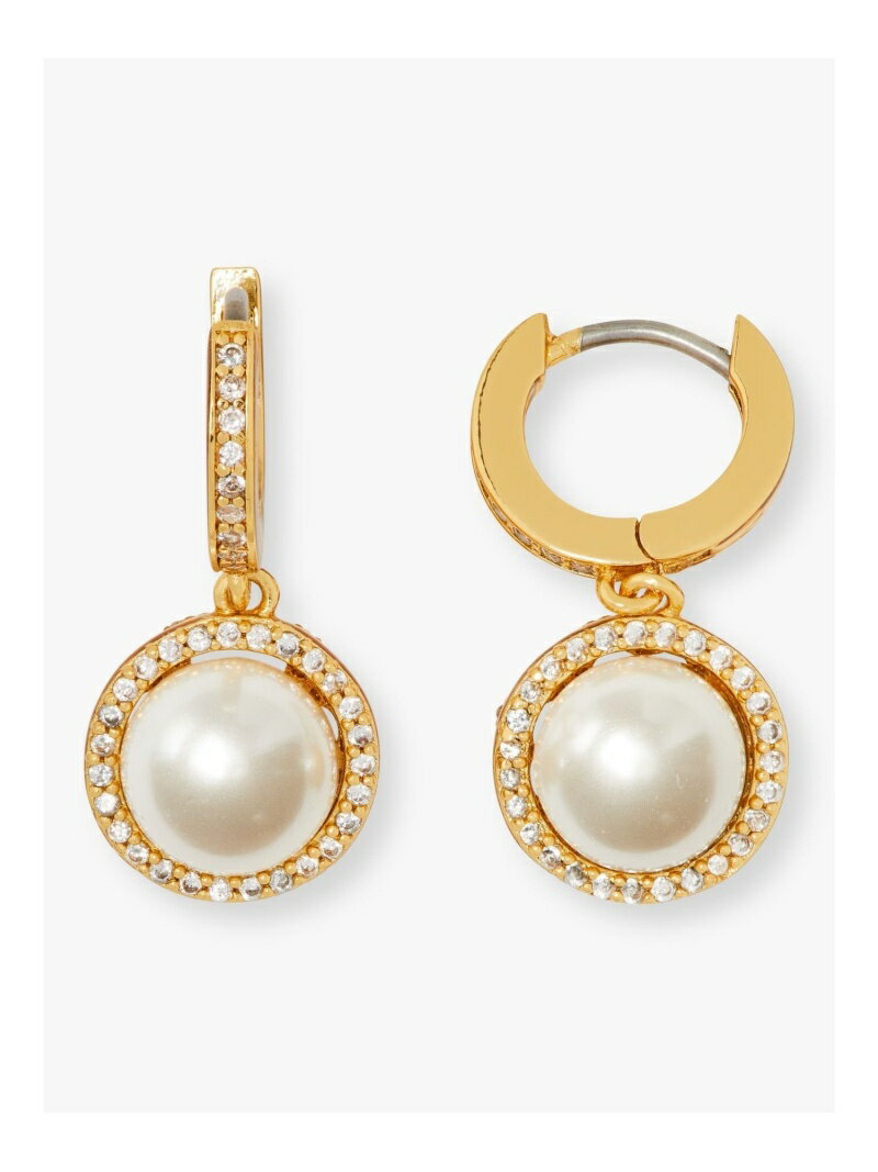 kate spade new york サムシング スパークリー スペード ハギー ケイトスペードニューヨーク アクセサリー ピアス ホワイト【送料無料】