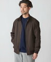 シップス ブルゾン メンズ 【SALE／40%OFF】SHIPS SHIPS: COOLMAX(R) シアサッカー ドッグイヤー リブブルゾン シップス ジャケット・アウター ブルゾン・ジャンパー ブラウン ネイビー【送料無料】