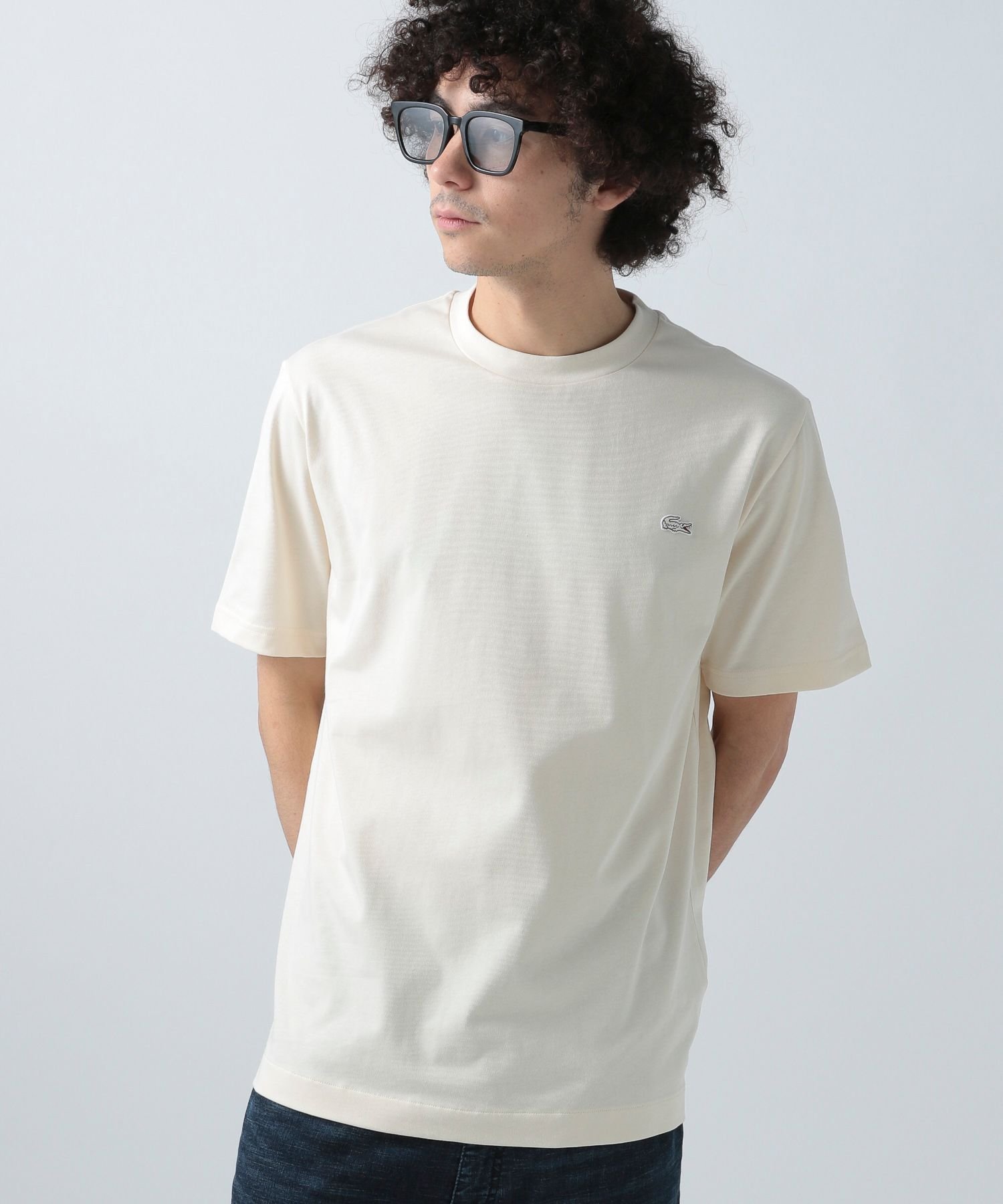 BAYFLOW 【LACOSTE(ラコステ)】クルーネックTシャツ ベイフロー トップス カットソー・Tシャツ ブラウン ホワイト ブラック ネイビー【送料無料】のサムネイル