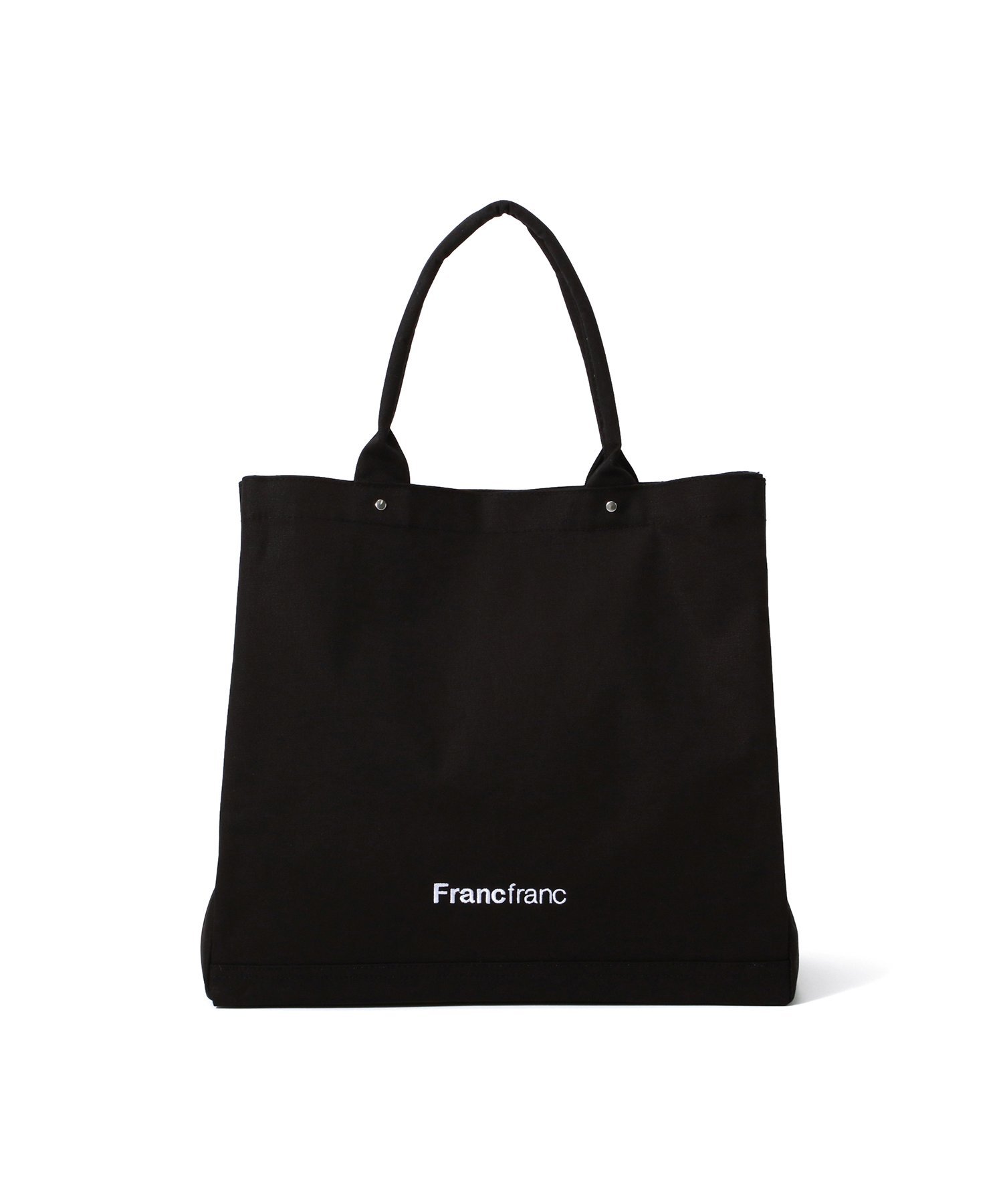 Francfranc ロゴトートバッグ 2 L ブラック フランフラン バッグ トートバッグ ブラック