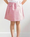 BeBe Petits Pois Vert カラフルツイードキュロット(95~150cm) ベベ オンライン ストア パンツ キュロット ブルー ピンク【送料無...
