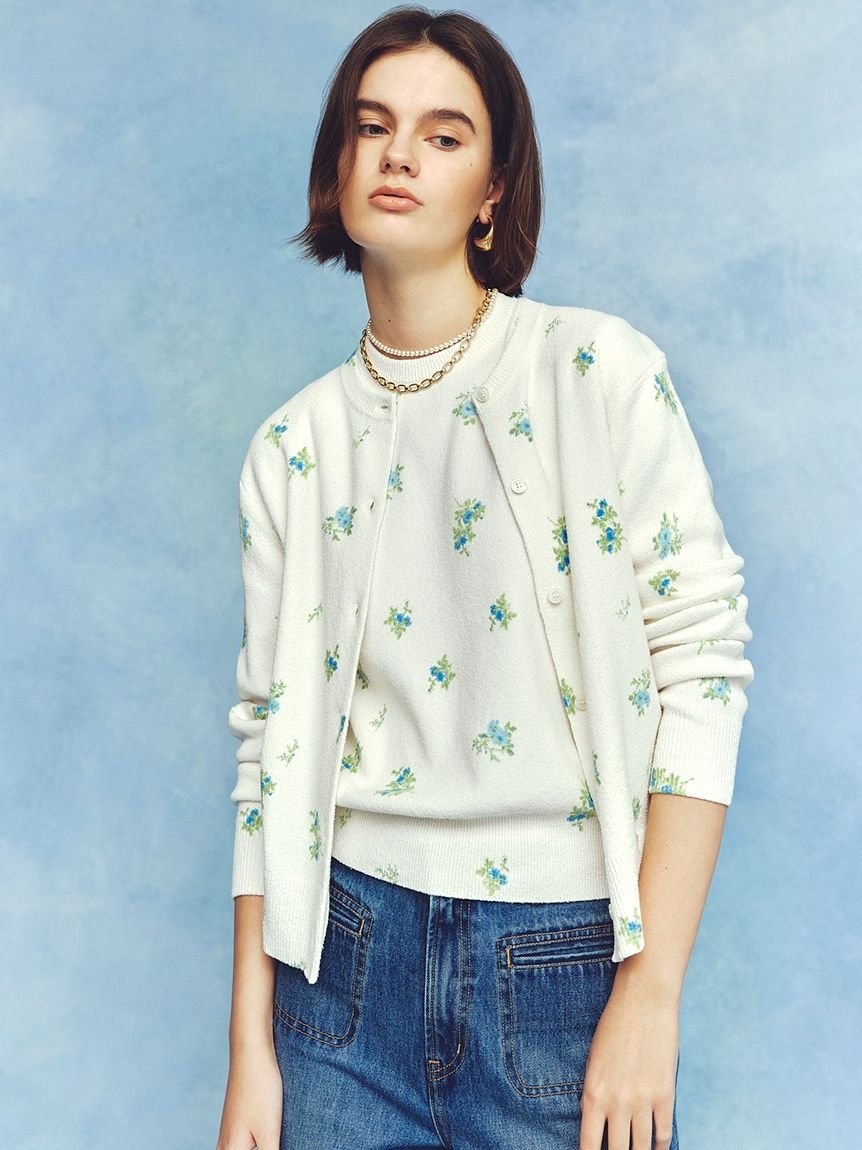 【SALE／50%OFF】Mila Owen フラワープリントアンサンブルカーディガン ミラオーウェン トップス カーディガン【送料無料】 stylife-15520666 Rakuten Fashion サンプル画像2