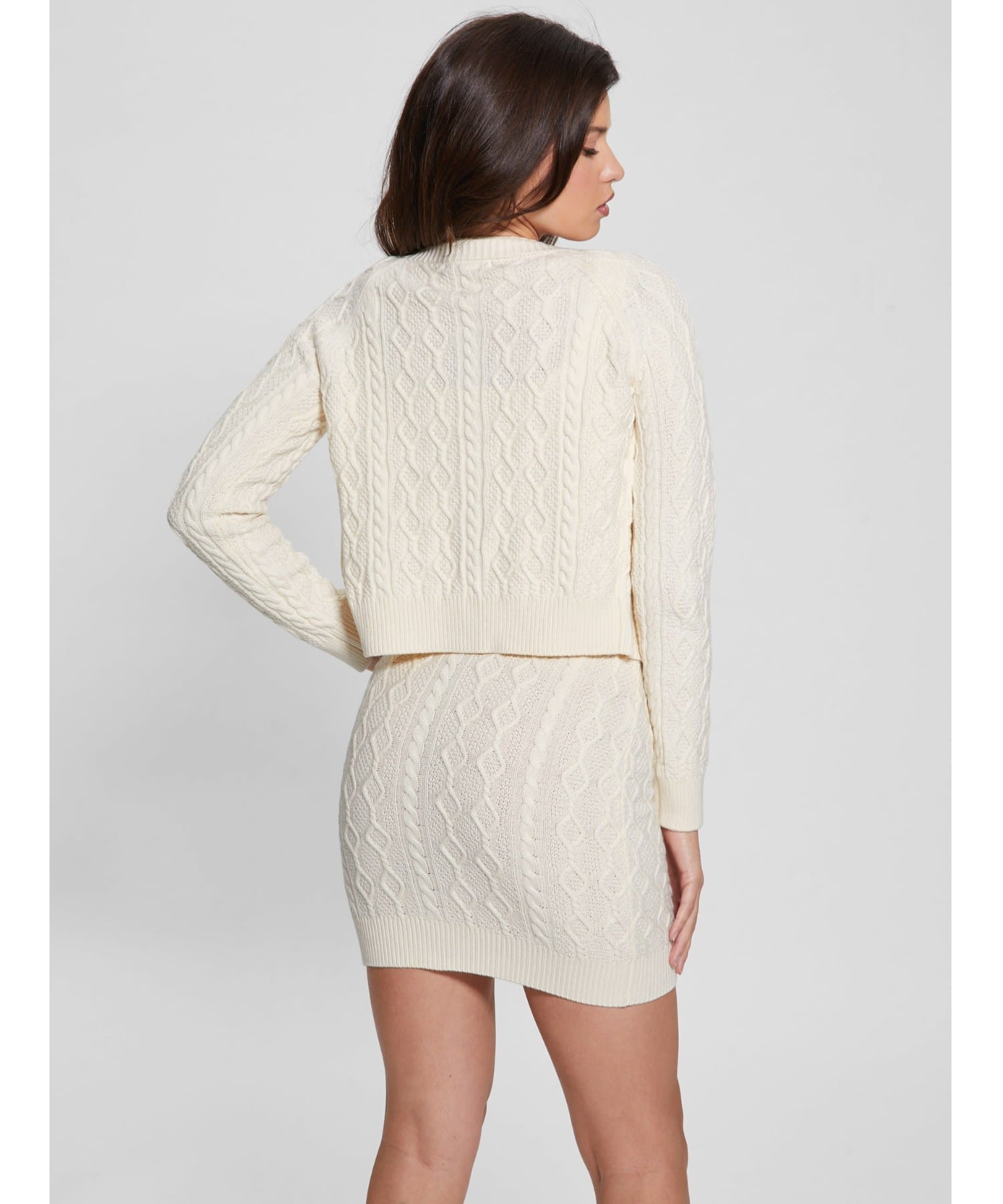 GUESS カーディガン (W)Eco Isabelle Sweater Cardigan ゲス トップス カーディガン ホワイト