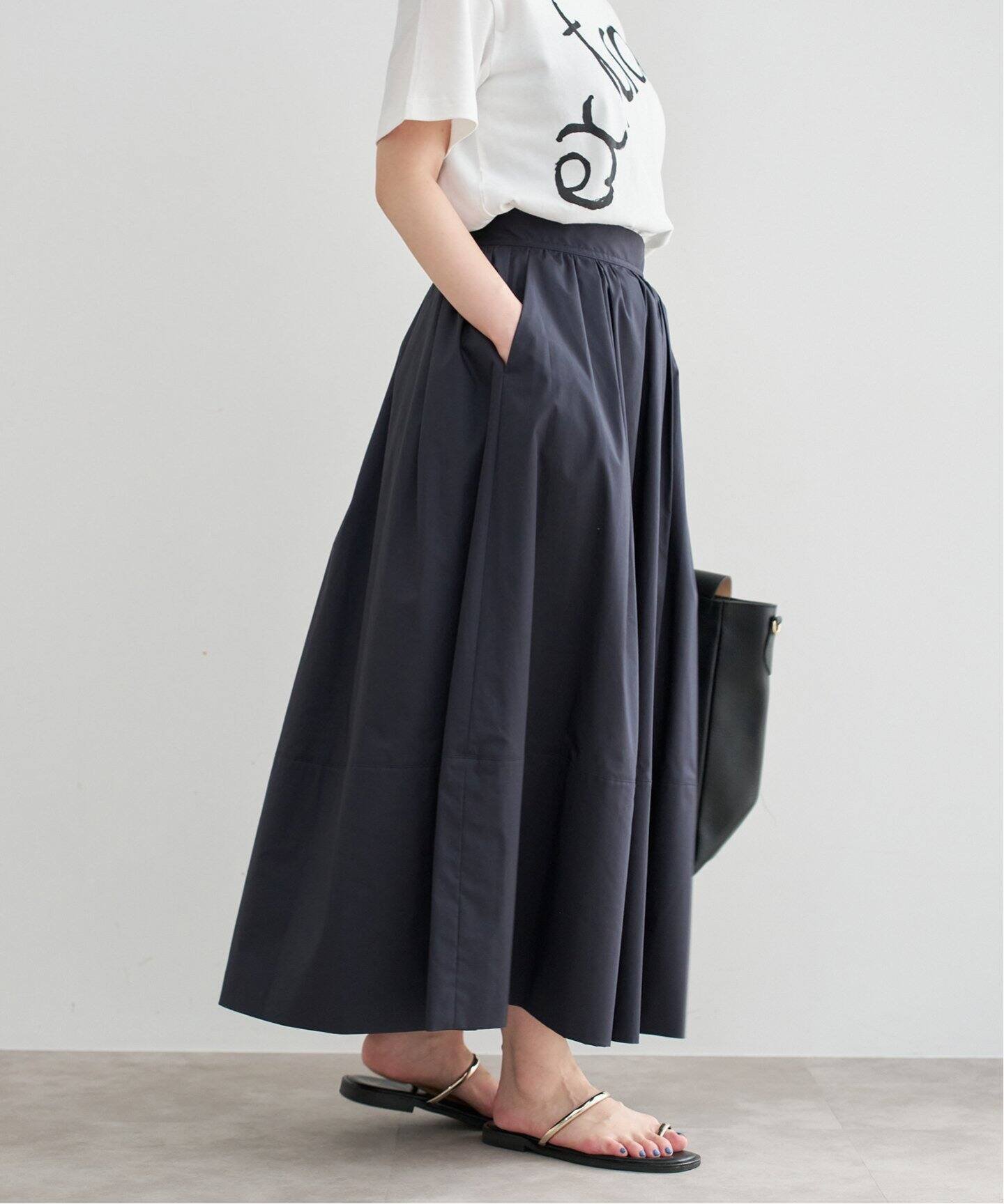 IENA タフタトリミングスカート イエナ スカート ロング・マキシスカート ブラウン ワインレッド ネイビー【送料無料】のサムネイル