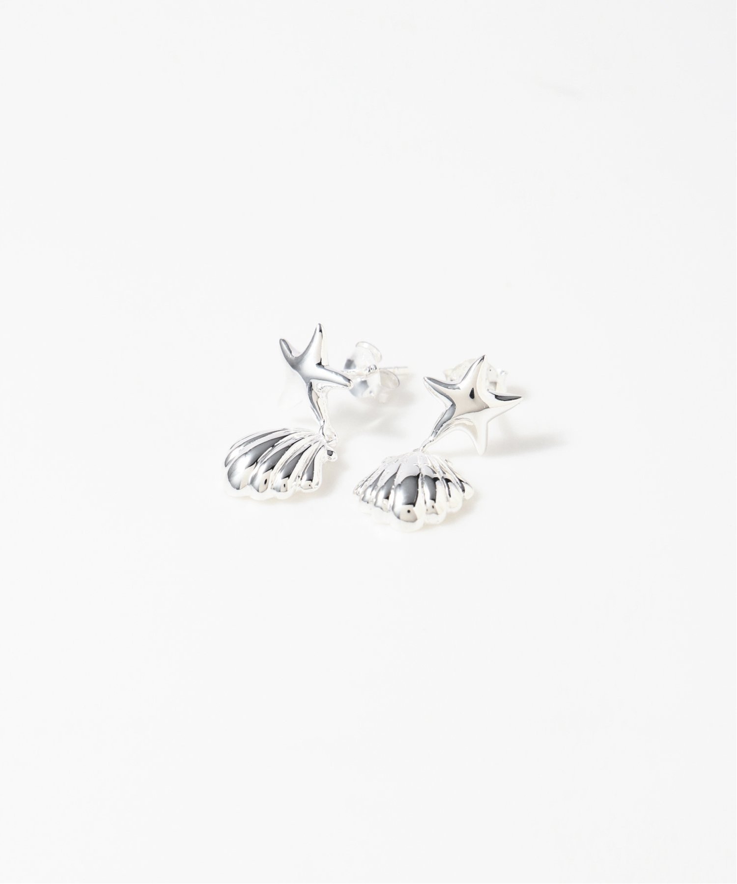 SCALABLANCHE SCALABLANCHE/(W)スターフィッシュ&シェルピアス(SV925) スカラ アクセサリー・腕時計 ピアス シルバー【送料無料】
