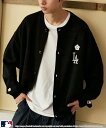 MARY QUANT MLB×MARY QUANT CREWNECK KNIT CARDIGAN/刺繍ロゴクルーネックニットカーディガン 25FW フリークスストア トップス カーディガン ブラック ネイビー ブラウン【送料無料】