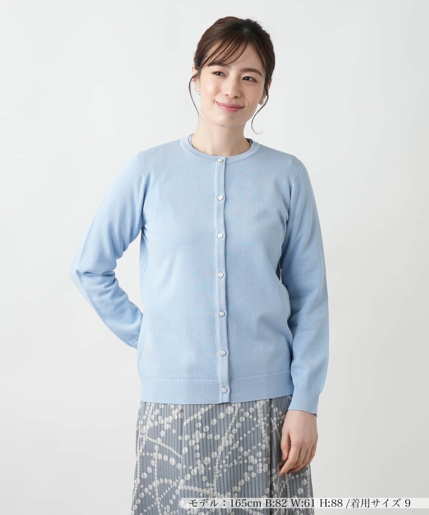 【SALE／19%OFF】Leilian クルーネックカーディガン レリアン トップス カーディガン ピンク【送料無料】