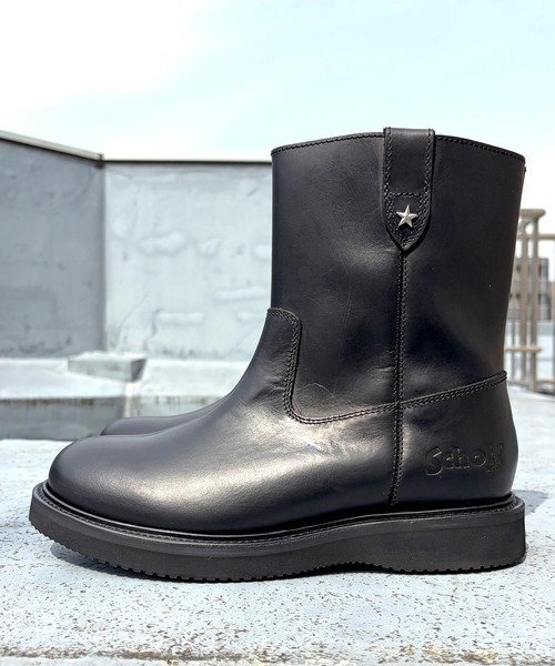 SELECT BRANDS Schott/ショット Wellington boots One Star collection Challenger Boots ジャックローズ シューズ・靴 ブーツ ブラック【送料無料】