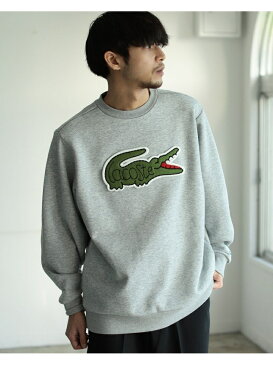 【SALE/40%OFF】BEAMS MEN LACOSTE * BEAMS / 別注 Big Croco Crew Sweat ビームス メン カットソー スウェット ブラック【送料無料】