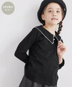 【SALE/50%OFF】ROPE' PICNIC KIDS 【KIDS】ビックカラーブラウスカットソー/WEB限定カラー・サイズ:ブラック・110cm ロペピクニック トップス カットソー・Tシャツ ブラック ホワイト