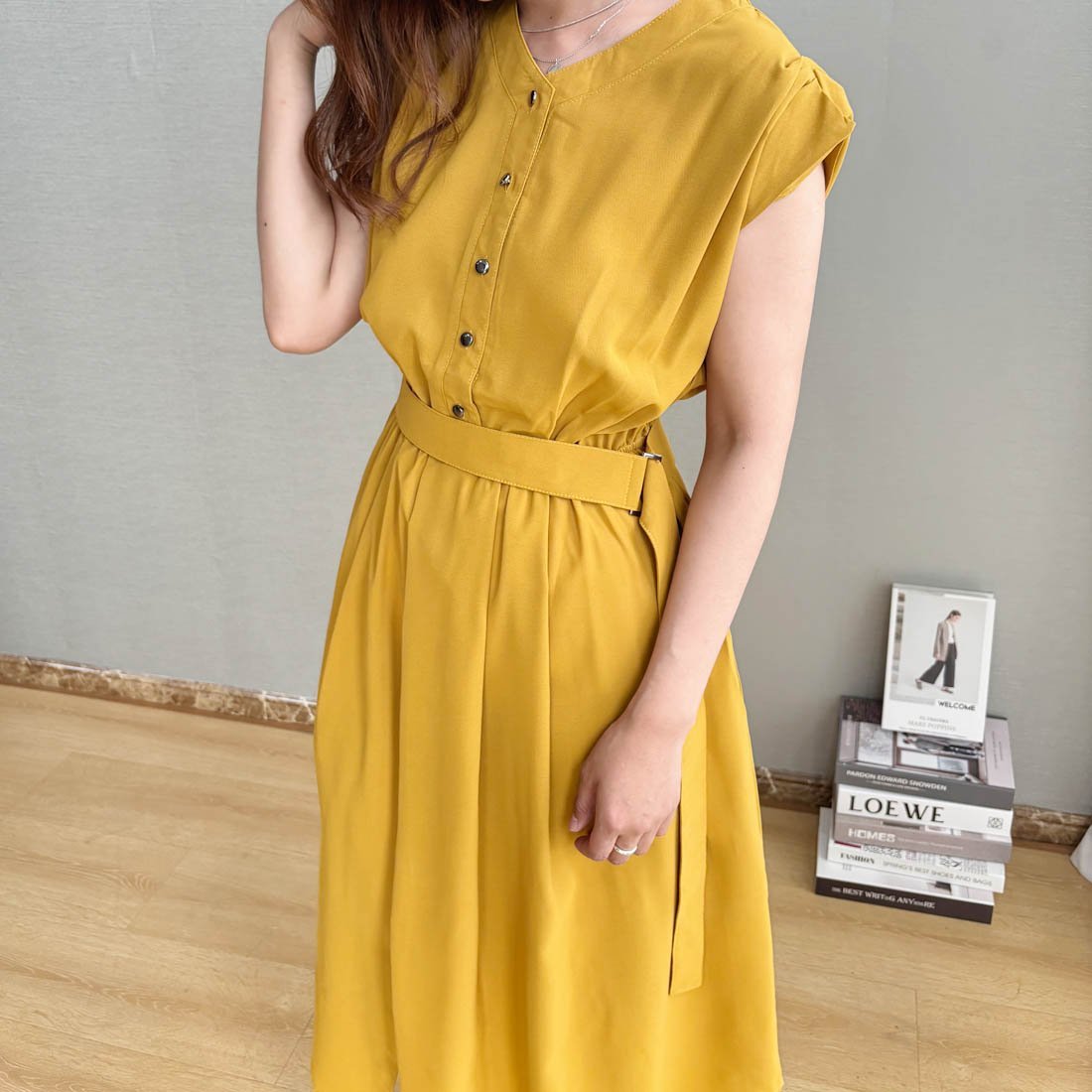 maison de LATIR ノースリロングシャツワンピース メゾンドラティール ワンピース・ドレス シャツワンピース イエロー ブラック ブルー【送料無料】