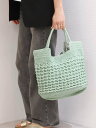cache cache カシュカシュ cachecache / 柄編みベーシックトート アンビリオン バッグ トートバッグ ブラック【送料無料】