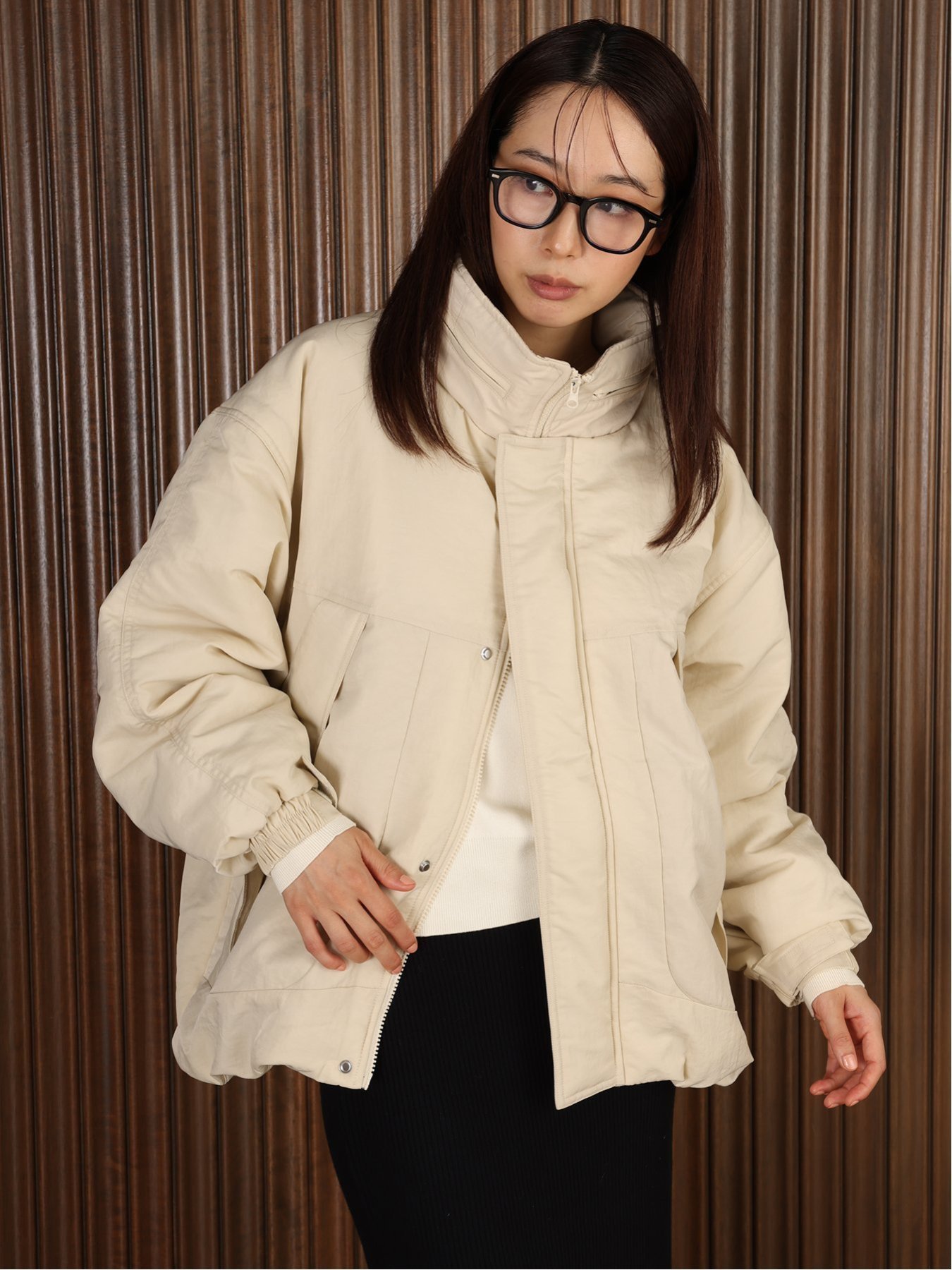 DRAW DRAW(ドロー) / モンスターショートパデットジャケット タカキュー ジャケット・アウター ブルゾン・ジャンパー グレー ホワイト【送料無料】