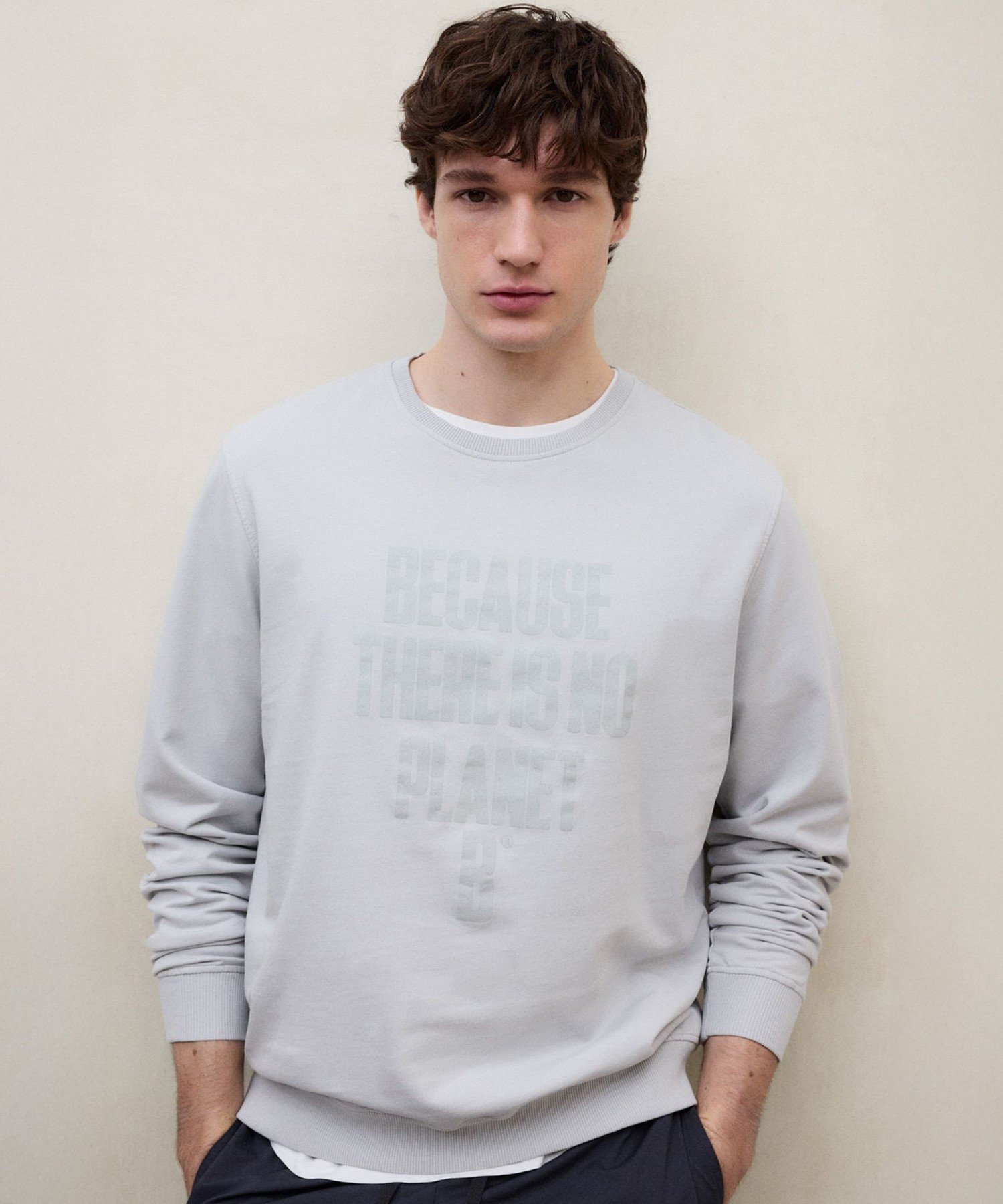 ECOALF BARDERA BECAUSE スウェット / BARDERA SWEATSHIRT MAN エコアルフ トップス カットソー・Tシャツ グレー ネイビー