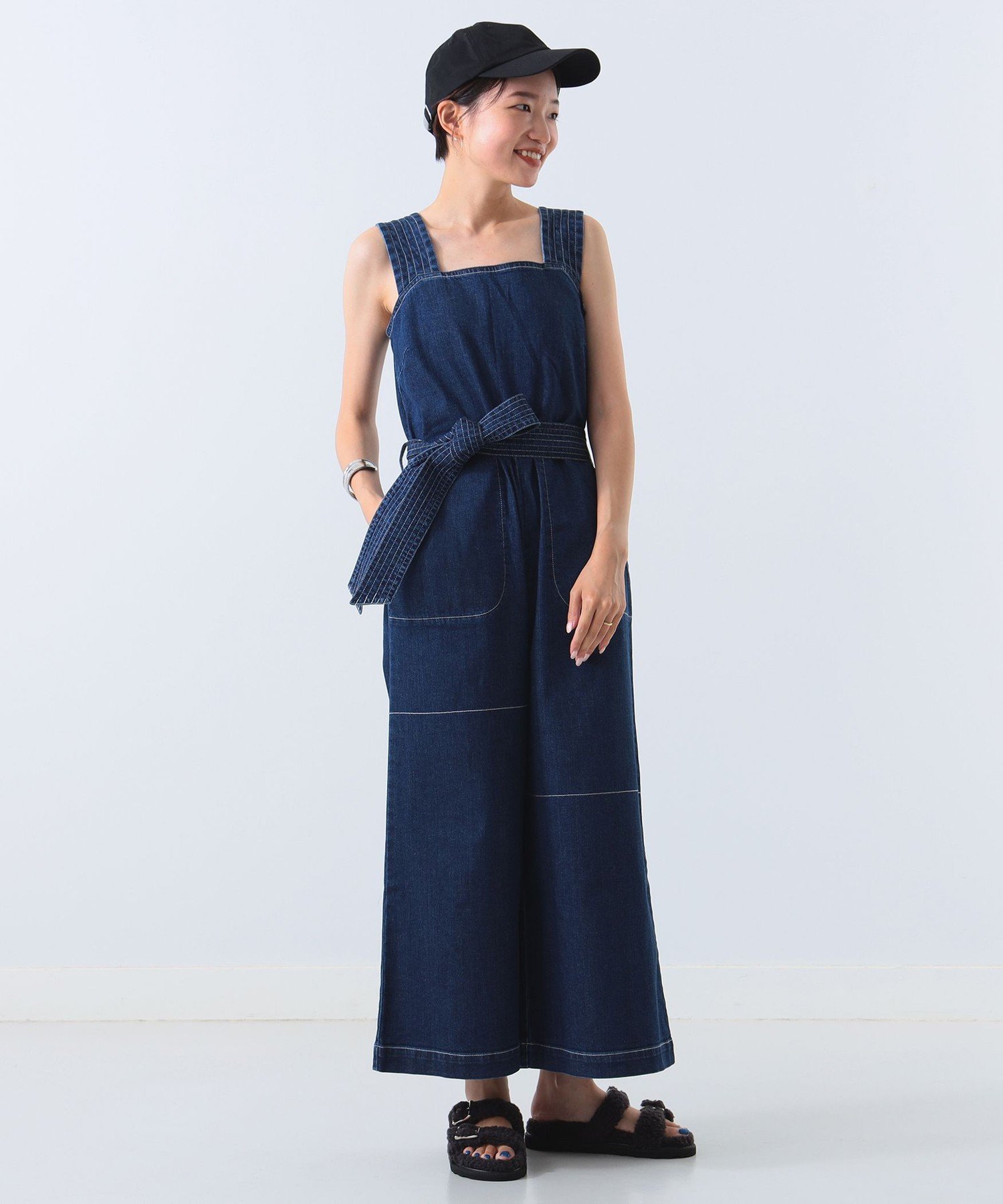 【SALE／50%OFF】Demi-Luxe BEAMS 【6/15新規値下げ】Demi-Luxe BEAMS / デニム サロペット デミルクス ビームス オールインワン・オーバーオール オールインワン・つなぎ ブルー【送料無料】のサムネイル