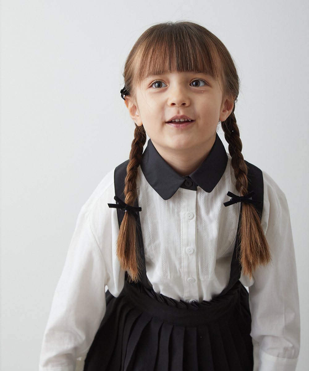 riziere 配色衿のドレスシャツ リジェール トップス シャツ・ブラウス ホワイトのサムネイル