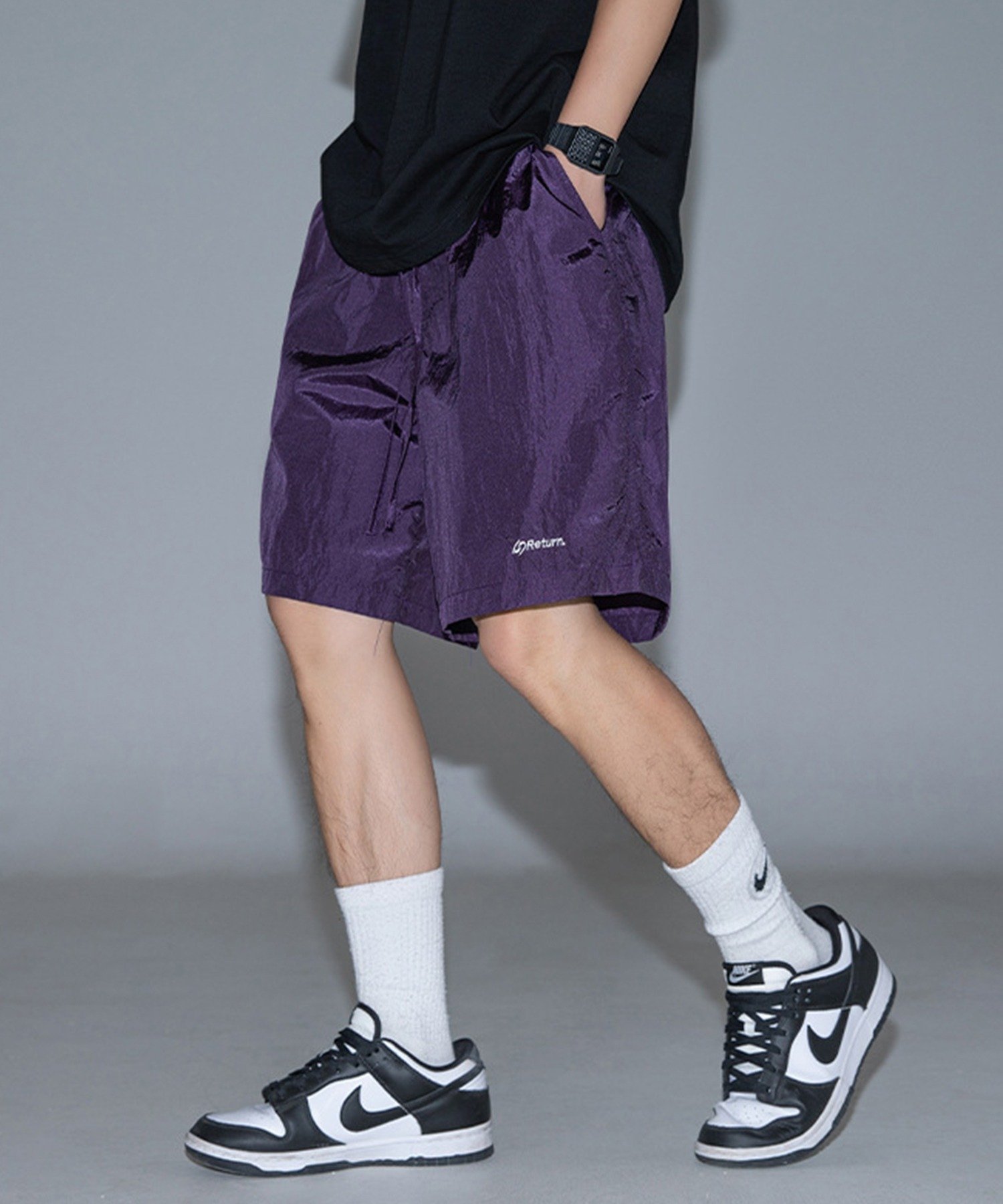 aimoha outdoor/ユニセックス ウエスト紐付き ショートパンツ ハーフパンツ アイモハ パンツ その他のパンツ ピンク グレー パープル ブラック