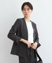 【SALE/60%OFF】INDIVI 【洗える/日本製/定番スーツ】トリアセテート混ストレッチノーカラージャケット インディヴィ スーツ・フォーマル セットア...