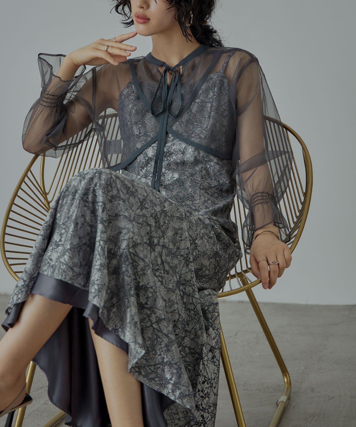 【SALE/10% OFF】niana 3-way Bolero Mermaid Dress Party Dress Wedding Reunion Coming-of-Age Ceremony B-flat Dress One-piece Dress Gray Brown Yellow Khaki Green Black Green 【Free Shipping】