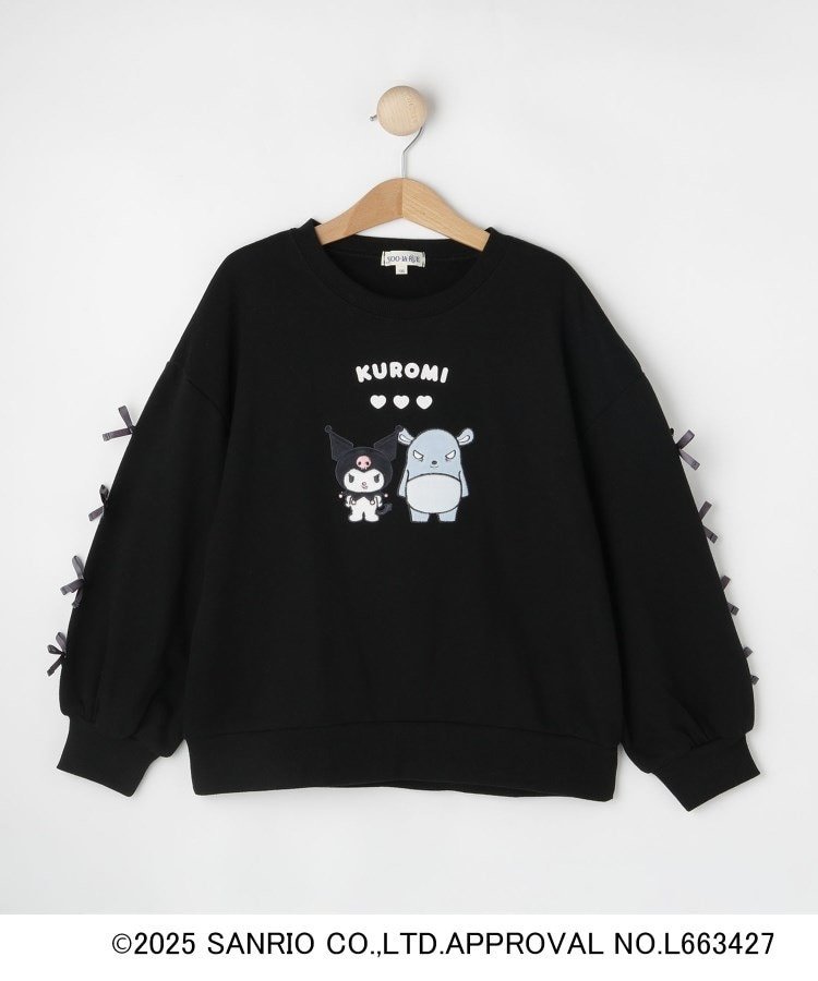 【SALE／20%OFF】SHOO・LA・RUE 【サンリオキャラクターズ】リボン袖スウェット シューラルー トップス スウェット・トレーナー ブラック ブルー パープルのサムネイル