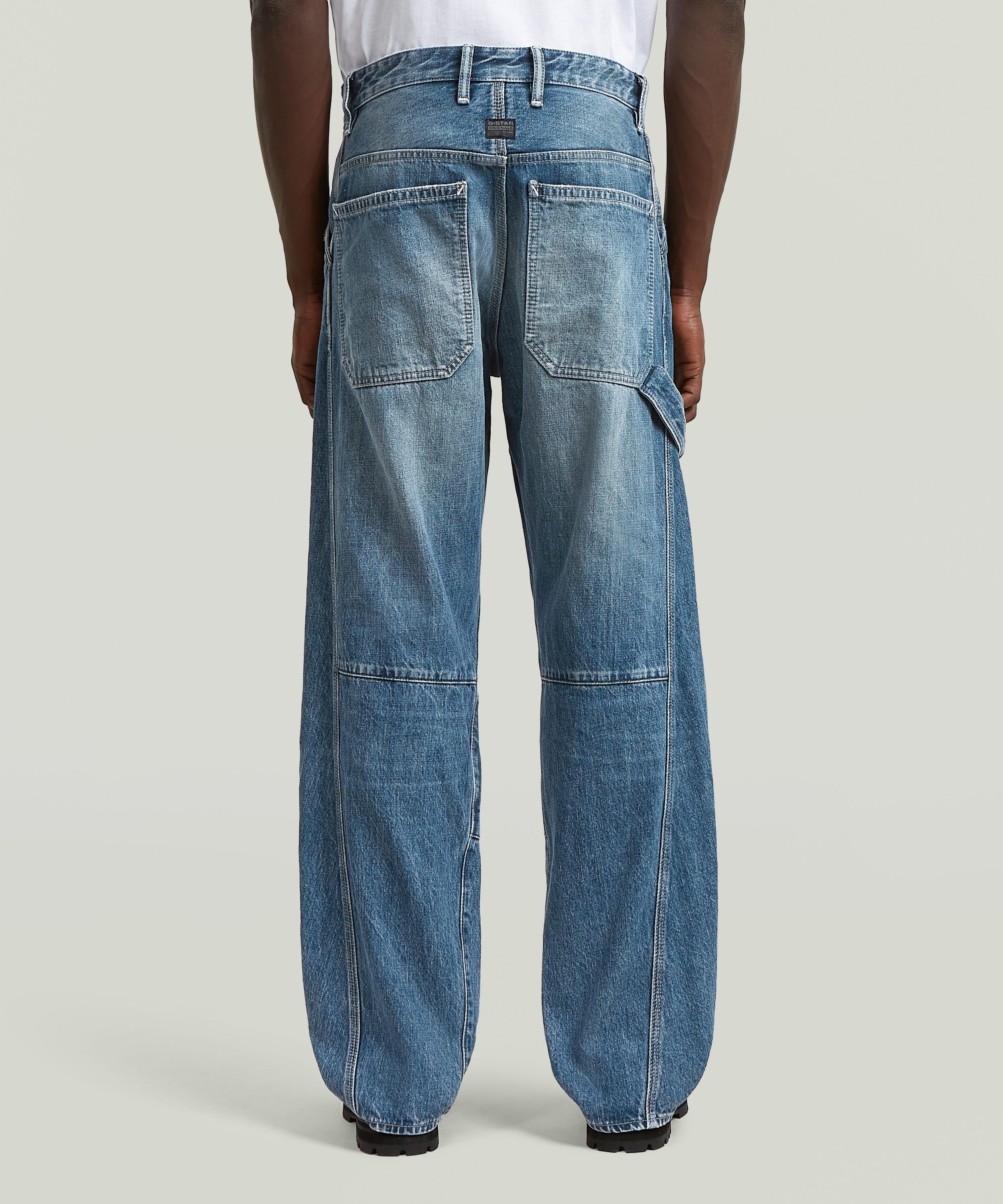 【公式ショップ】Contor 3D Loose Carpenter Jeans/立体裁断ワイドルーズカーペンタージーンズ ジースターロゥ パンツ ジーンズ・デニムパンツ ブルー