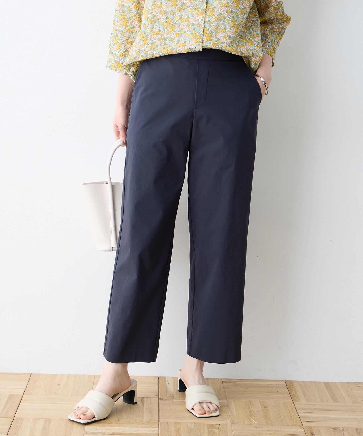 DECOY ストレッチストレートパンツ【接触冷感】【ウォッシャブル】 デコイシンス1981 パンツ その他のパンツ ネイビー ブラウン グレー【送料無料】