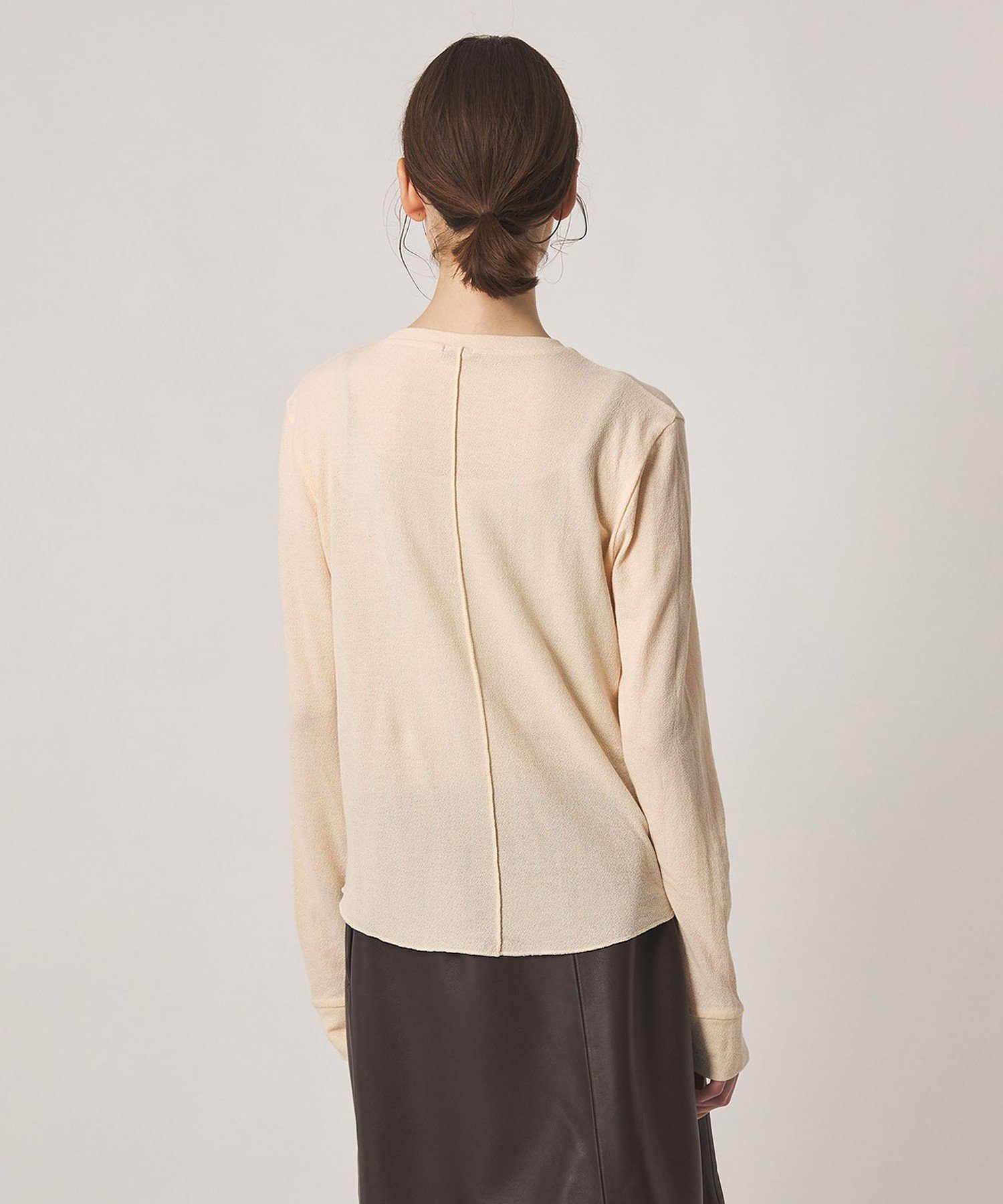 Steven Alan ＜Steven Alan＞コットン ロングスリーブ Tシャツ ビューティー＆ユース ユナイテッドアローズ トップス カットソー・Tシャツ ホワイト ブラック