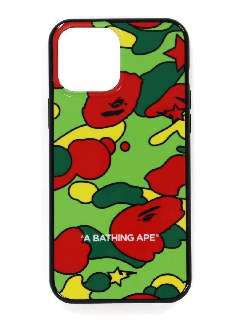 A BATHING APE STA CAMO IPHONE 13 PRO MAX CASE M ア ベイシング エイプ スマホグッズ・オーディオ機器 スマホ・タブレット・PCケース/カバー グリーン ピンク【送料無料】