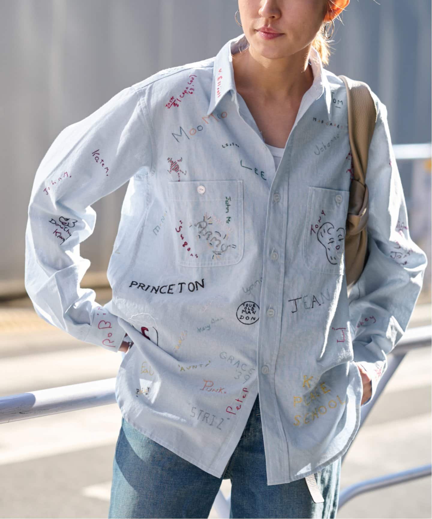 FRAMeWORK PAYDAY/ペイデイ 別注刺繍シャツ フレームワーク トップス シャツ・ブラウス ブルー ピンク イエロー【送料無料】のサムネイル