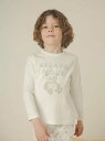 gelato pique 【KIDS】ぬいぐるみワンポイントロンT ジェラートピケ トップス カットソー・Tシャツ ピンク ベージュ ホワイト【送料無料】