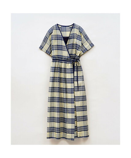 Nigel Cabourn WOMAN / インディアン カシュクール ドレス チェック / INDIAN ナイジェル・ケーボン ワンピース・ドレス シャツワンピース ブルー【送料無料】 Nigel Cabourn WOMAN / インディアン カシュクール ドレス チェック / INDIAN ナイジェル・ケーボン ワンピース・ドレス シャツワンピース ブルー【送料無料】