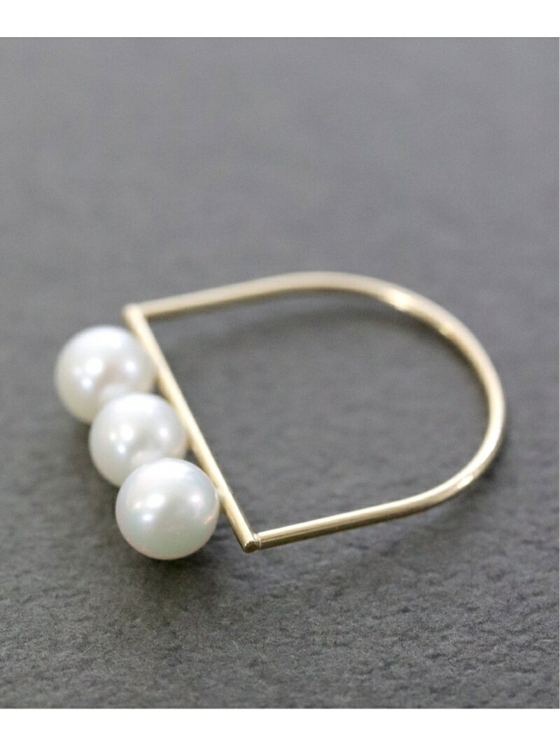 CLAIRE 【CLAIRE】【K10】トリプルパールD型リング フローリスト アクセサリー・腕時計 リング・指輪 イエロー【送料無料】