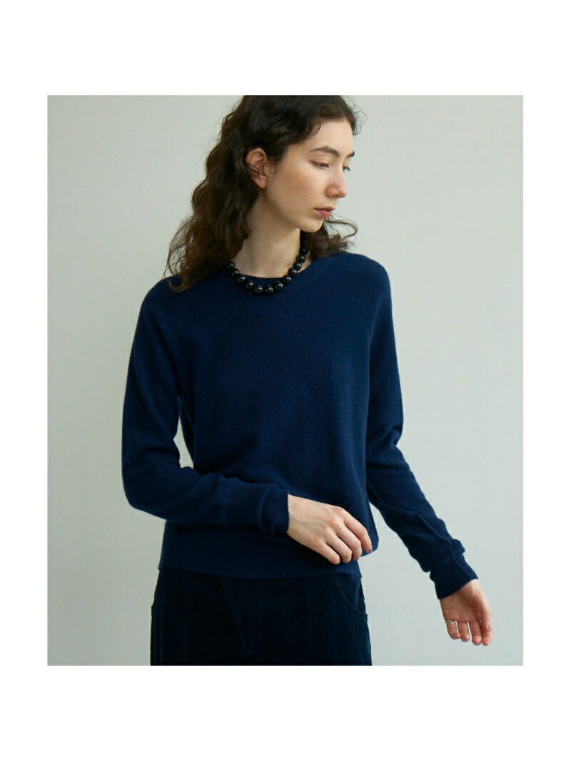 【SALE／20%OFF】GALLARDAGALANTE カシミヤラグランニット ガリャルダガランテ トップス ニット ネイビー イエロー【送料無料】のサムネイル